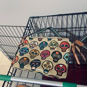 Consuela beige skull purse